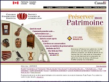 Aperu du site ICC - Institut canadien de conservation de patrimoine