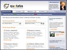 Aperu du site Quotatis  devis et comparatifs, devis travaux, rnovation, assurances