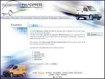 Aperçu du site Transports Phil Express - commissionnaire, livraisons urgentes
