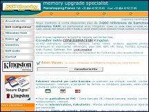 Aperu du site RAMShopping - mmoires Ram, barrettes de mmoire pour ordinateurs
