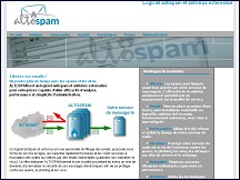 Aperu du site Altospam : logiciel antispam et antivirus externalis