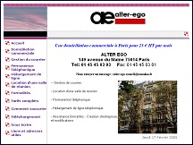 Aperu du site Alter Ego - domiciliation commerciale Paris 14me
