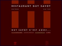 Aperçu du site Guy Savoy à Paris - haute gastronomie française