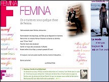Aperu du site Femina - hebdomadaire fminin en Suisse Romande