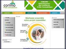 Aperu du site Corimo - crdit immobilier, prts, emprunts immobiliers