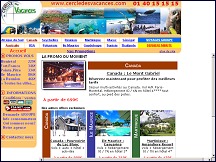 Aperu du site Cercle des Vacances - voyages, sjours : Maroc, Canada, Polynsie Franaise,...
