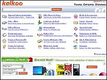 Aperçu du site Kelkoo, moteur de shopping, comparateur de prix, idées cadeaux