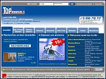 Aper�u du site Topannonces - petites annonces class�es, particuliers et professionnels