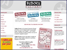 Aperçu du site Sudoku Factory - grilles de Sudoku gratuites