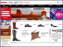 Aperçu du site Chaussures Bata - vente de chaussures en ligne, hommes, femmes, enfants