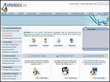 Aperu du site OpenDev - solutions libres, dveloppement logiciel, formation, conseil, rseau