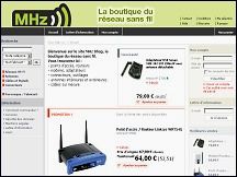 Aperu du site Mhz Shop - la boutique du rseau sans fil