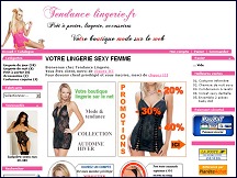 Aperçu du site Tendance Lingerie - lingerie et dessous féminins