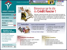 Aperu du site Crdit Foncier de France - crdits et financements immobiliers