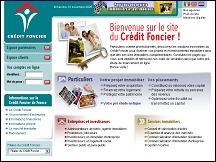 Aper�u du site Cr�dit Foncier de France - cr�dits et financements immobiliers