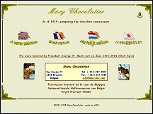 Aperu du site Mary Chocolatier - chocolatire  Bruxelles depuis 1919