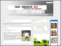 Aperu du site Foot Mercato, actualit des transferts dans le football