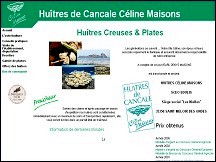 Aperçu du site Huîtres de Cancale Céline Maisons - huitres creuses et plates de Bretagne