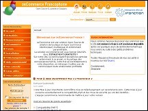 Aperu du site osCommerce Francophone - solution e-commerce gratuite