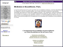 Aperçu du site Centre Bouddhiste - bouddhisme et méditation à Paris