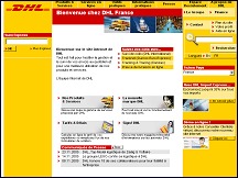 Aperçu du site DHL - services de messagerie et transport express