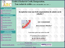 Aperu du site ARC Rachat de crdits - restructurations et rengotiations de crdits