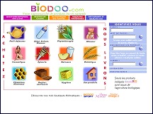 Aperu du site Biodoo - supermarch des produits bio et naturels