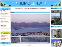 Aperçu du site Immoël 101 - immobilier en Israël, programmes immobiliers, locations, ventes
