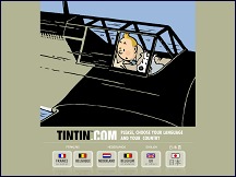 Aperu du site Tintin.com - univers exclusif de Tintin pour tous les Tintinophiles
