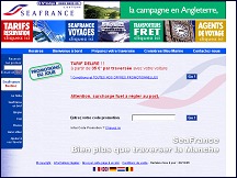 Aperçu du site SeaFrance - compagnie de ferries entre France et Grande Bretagne
