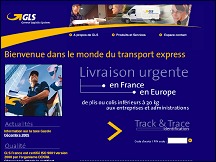 Aperçu du site GLS France - transport express de petits colis jusqu'à 30 kg