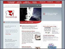 Aperu du site Referenceur.com - rfrencement web, solutions de rfrencement professionnel