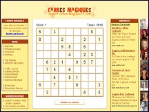 Aperu du site Carres Magiques.com: jouez gratuitement au sudoku