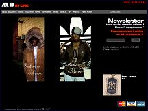 Aperçu du site MD Store - magasin de fringues hip-hop US