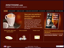 Aperu du site Dosettissime - le meilleur du caf en dosettes