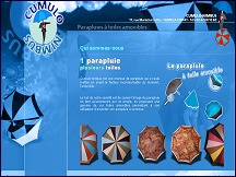 Aperu du site Cumulo-Nimbus, collection de parapluies  toile amovible