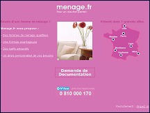 Aperu du site Menage.fr - femmes de mnage qualifies et slectionnes
