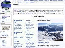 Aperu du site Wikitravel - guide de voyage collaboratif du monde entier