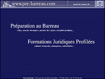 Aperu du site Ecole de formation du barreau des avocats : Pr-Barreau