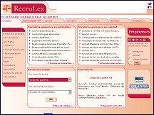 Aperu du site RecruLex - offres emploi juridique