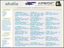 Aperu du site Ahalia - annuaire de recherche