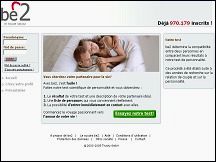 Aperçu du site Avec Be2.fr cherchez le partenaire idéal, rencontres par compatibilité