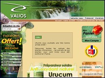 Aperu du site Valios - produits naturels en provenance d'Amazonie