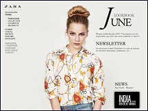 Aper�u du site Zara.fr - collection Zara, boutiques de pr�t-�-porter femmes & hommes