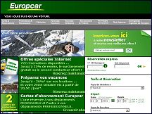 Aperu du site Europcar - locations voitures et utilitaires, promotions et rservations