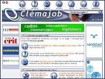 Aperu du site Clemajob.fr -  offres emploi, offres de stage