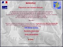 Aperu du site Museofile.culture.fr - rpertoire national des muses franais