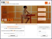 Aperu du site 118712 - annuaire tlphonique gratuit, invers & portables 118712
