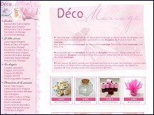 Aperu du site Dco Mariage - dcoration mariage et drages de mariage