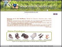 Aperu du site Morel France - fabricant chaussons, chaussures, articles en peau